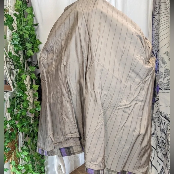 MONDI Germany vintage 100% Linen plaid blazer - Picture 4 of 7